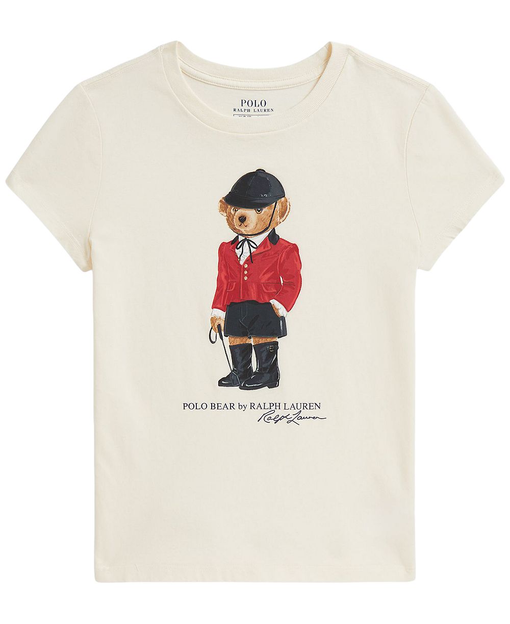 Polo Ralph Lauren Girls' 7-16 Polo Bear Graphic Cotton T-Shirt