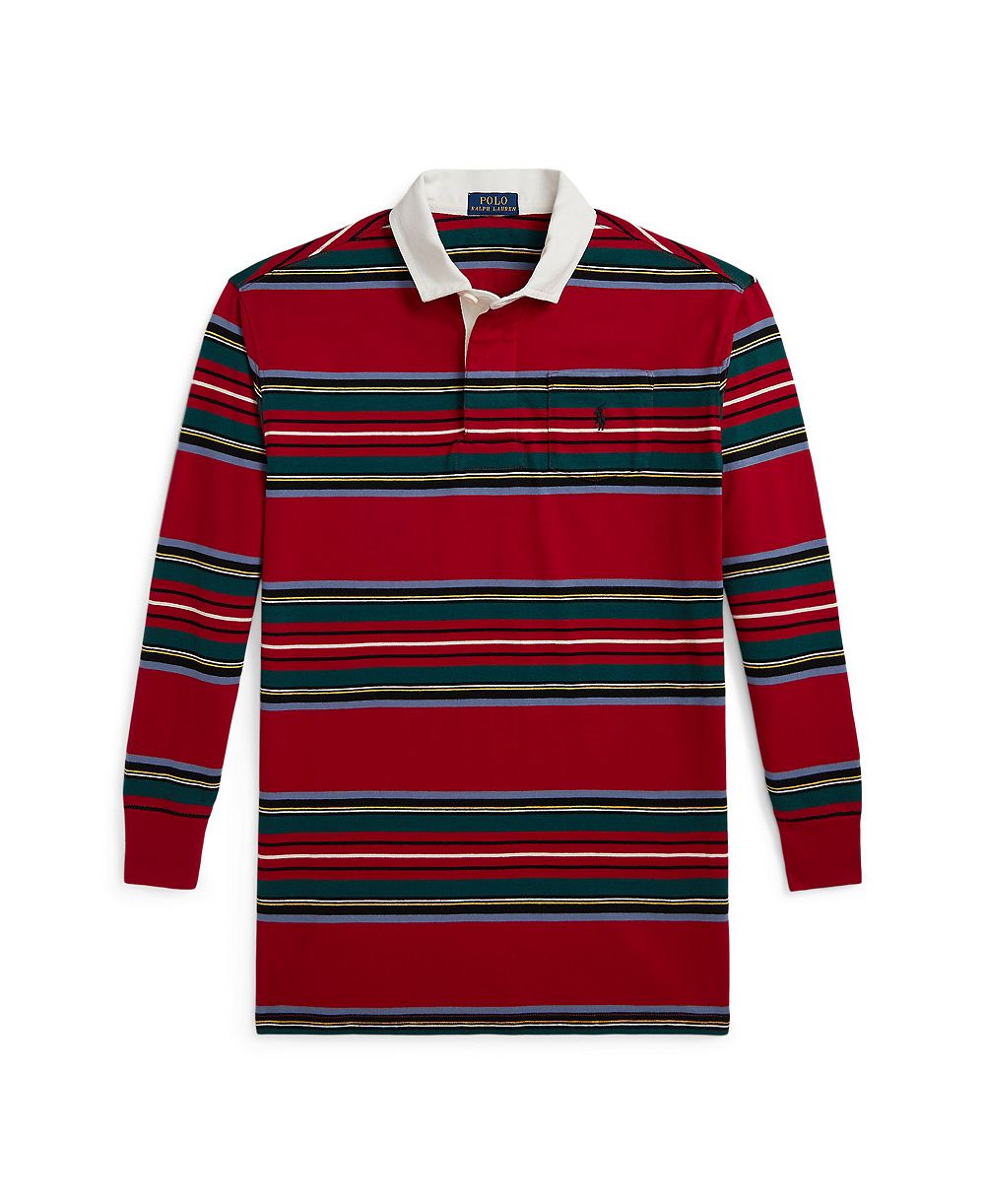 Polo Ralph Lauren девичья хлопковая регби-рубашка в полоску с длинным рукавом, 7-16