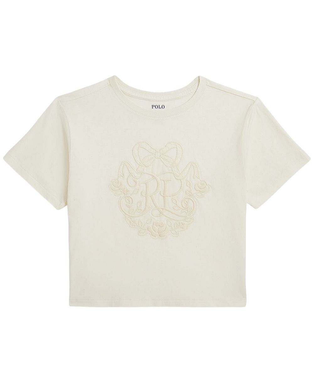 Polo Ralph Lauren детская футболка из хлопкового джерси с логотипом, свободного кроя для девочек 7-16 лет