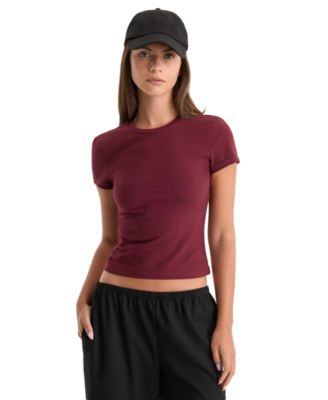 Good American Women's The Baby Tee