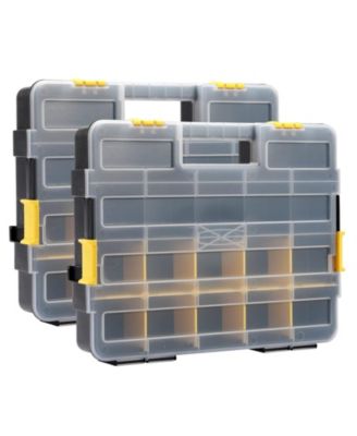 XDOVET Toolbox Organizer Set Removable Dividers Small Parts Storage 2 Pack