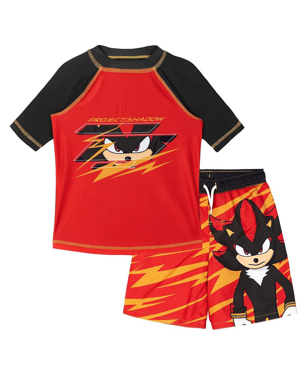 Детский комплект плавательной одежды Sonic The Hedgehog Rash Guard и плавки