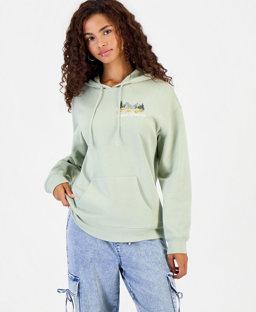 Rebellious One Juniors' Spread Kindness Long-Sleeve Fleece Hoodie