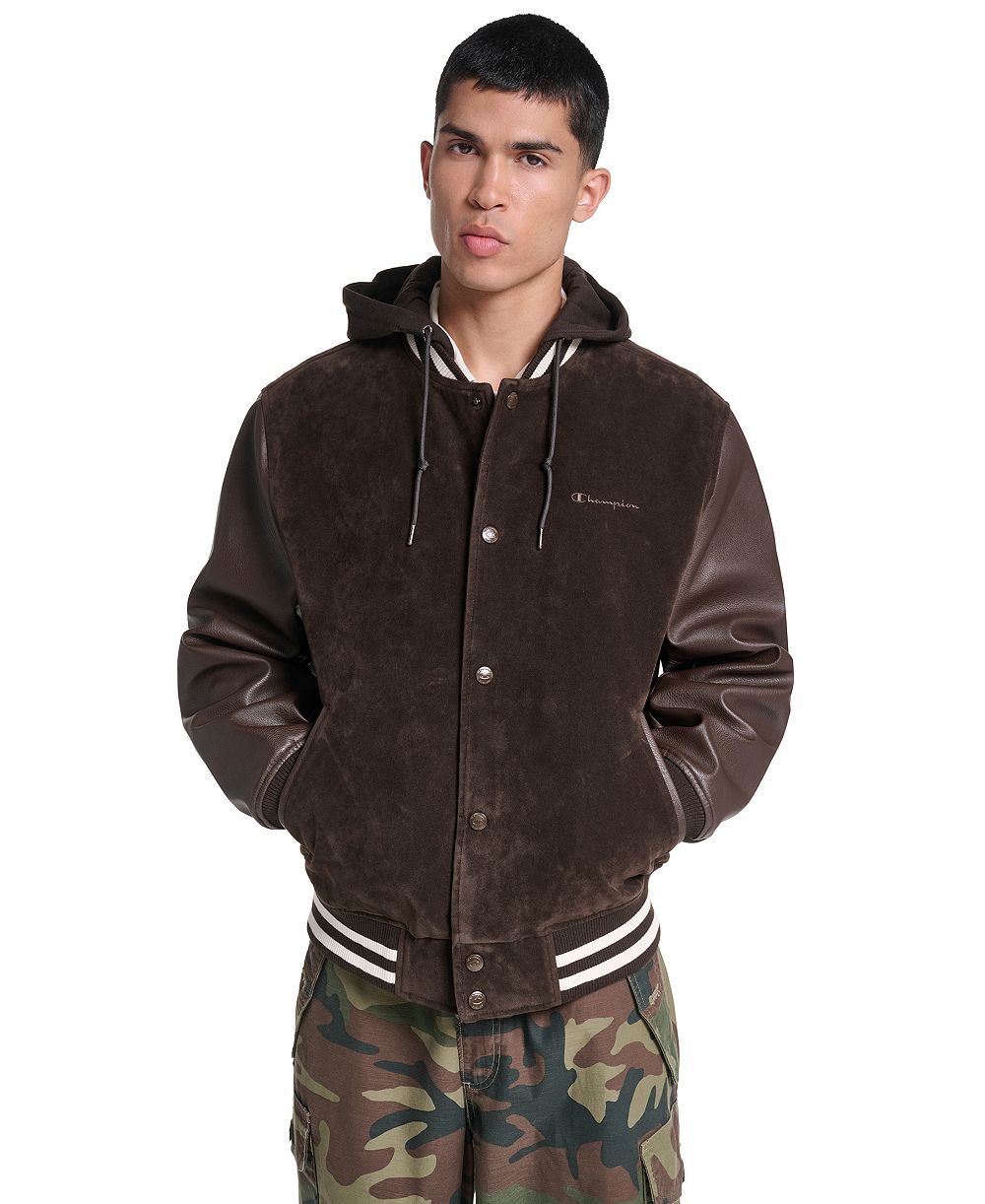 Champion Men's Varsity Faux Suede Leather Jacket