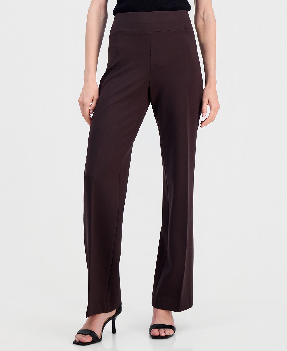 Anne Klein Petite High Rise Pull-On Wide-Leg Pants
