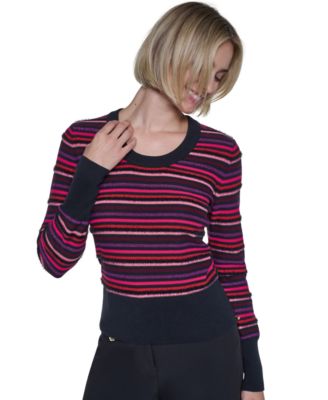 Женский свитер Sonia Rykiel с круглым вырезом и полосатым принтом St Grmn Cmbo Stripe Poorboy