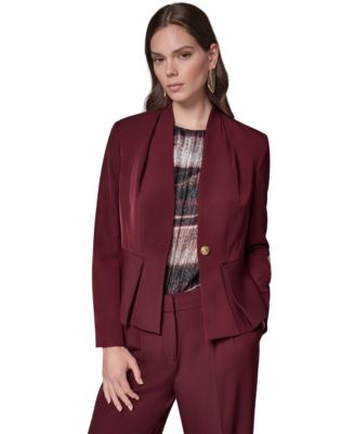 Donna Karan New York женский пиджак без воротника с пеплумом, размер Petite