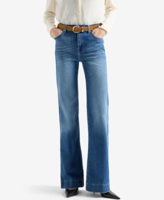 7 For All Mankind Women's Modern Dojo High-Rise Wide-Leg Flare Jeans
