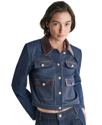 Женский укороченный джинсовый жакет BCBG