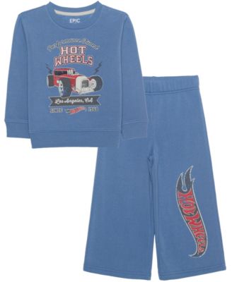 Epic Threads Boys' 12M-5T Hot Wheels Graphic Crewneck Long-Sleeve Sweatshirt and Pants, 2-Piece Set, Macy's Exclusive