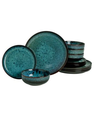 Haven Sea Glass Reactive Glaze 12-Pc. Dinnerware Set, Service for 4, Exclusively at Macy's