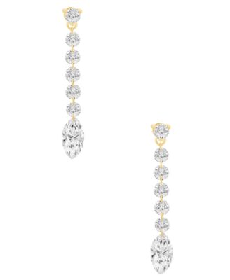 Macy's Lab-Grown Diamond Drop Earrings (2 ct. t.w.) in 14k Yellow Gold