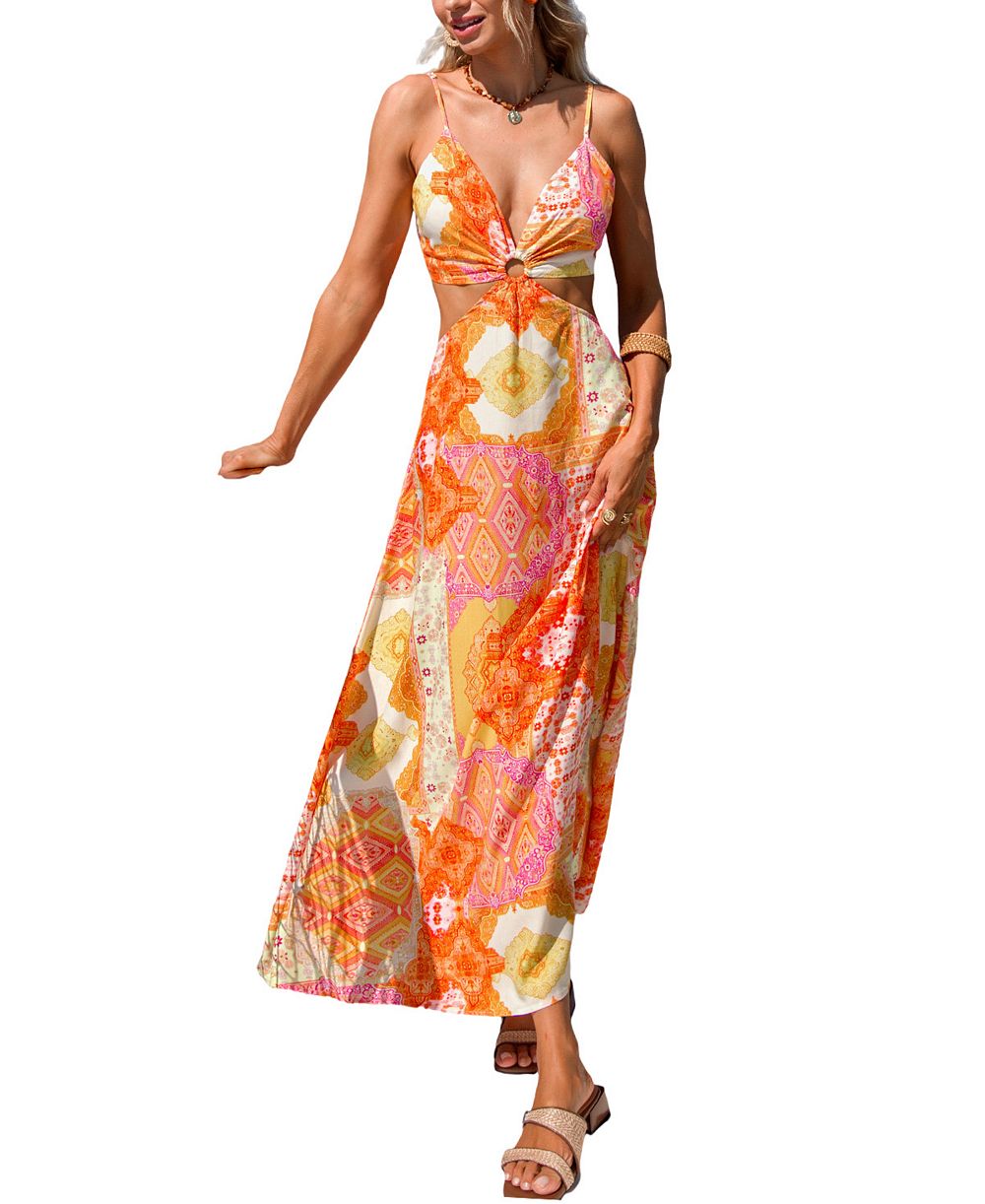 Женское пляжное платье макси Cupshe Women's June Plans Patchwork