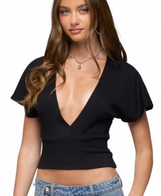 Топ Edikted Women's Mundy с глубоким V-образным вырезом
