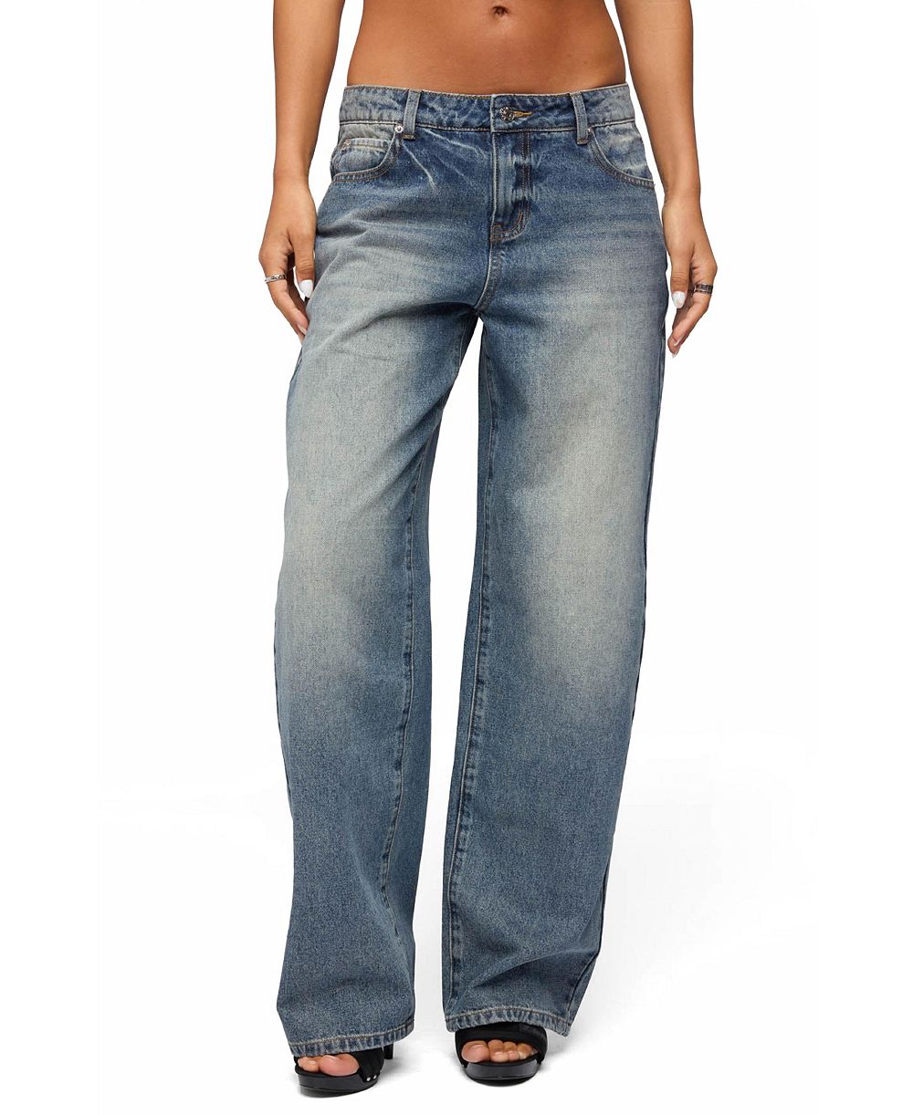 Edikted Women's Heidie Low Rise Baggy Jeans