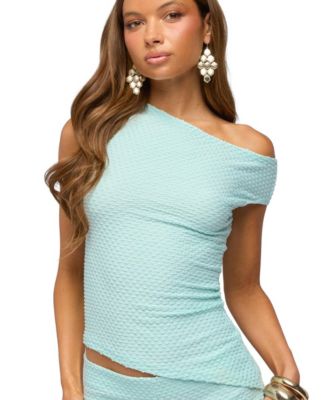 Женский асимметричный топ Edikted Atile Off Shoulder Textured