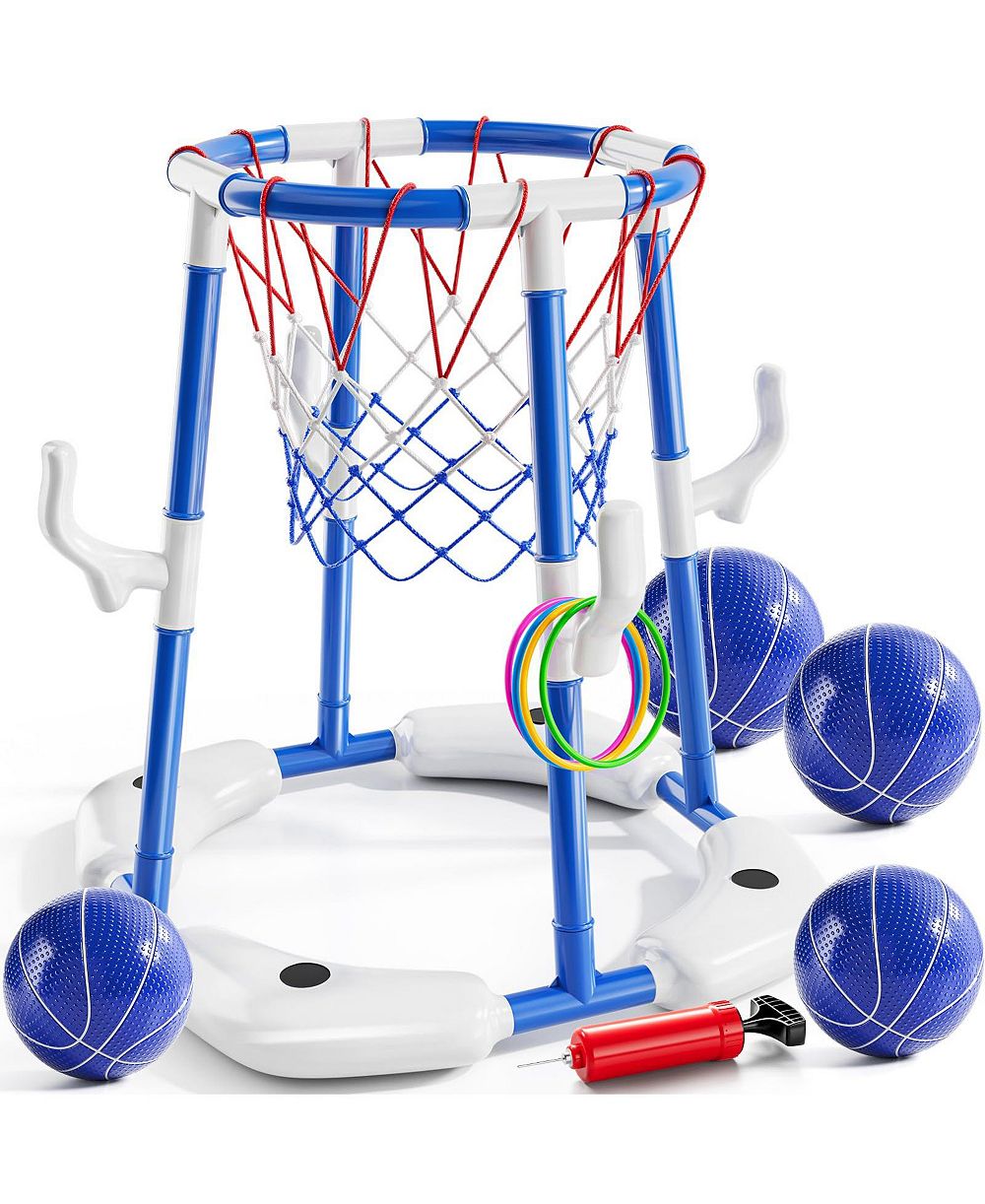 Игровой набор GNUADZ 2-in-1 Pool Basketball Hoop Floating Game Set
