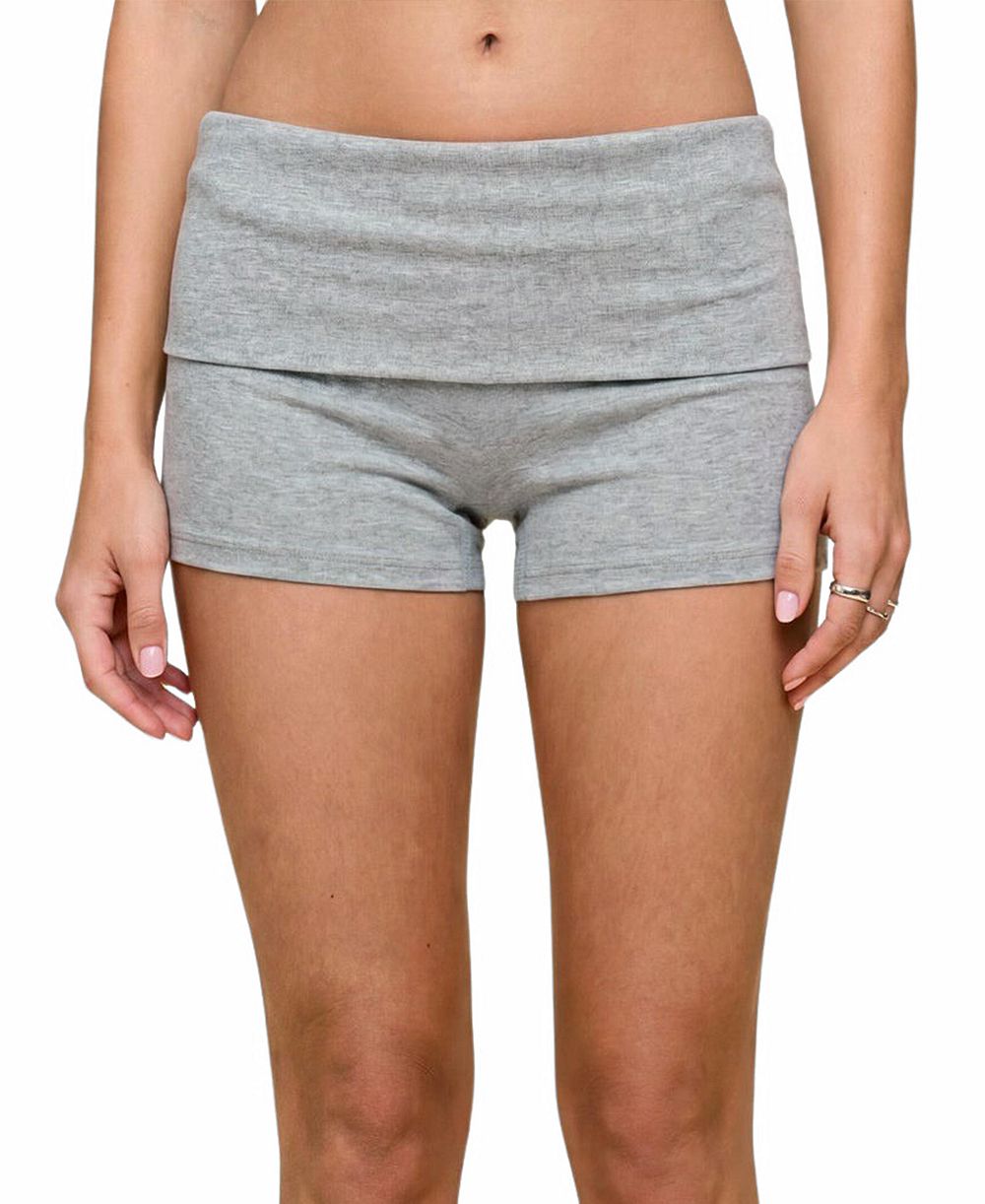 Женские велосипедки Edikted Audrea Ribbed Foldover Biker Shorts