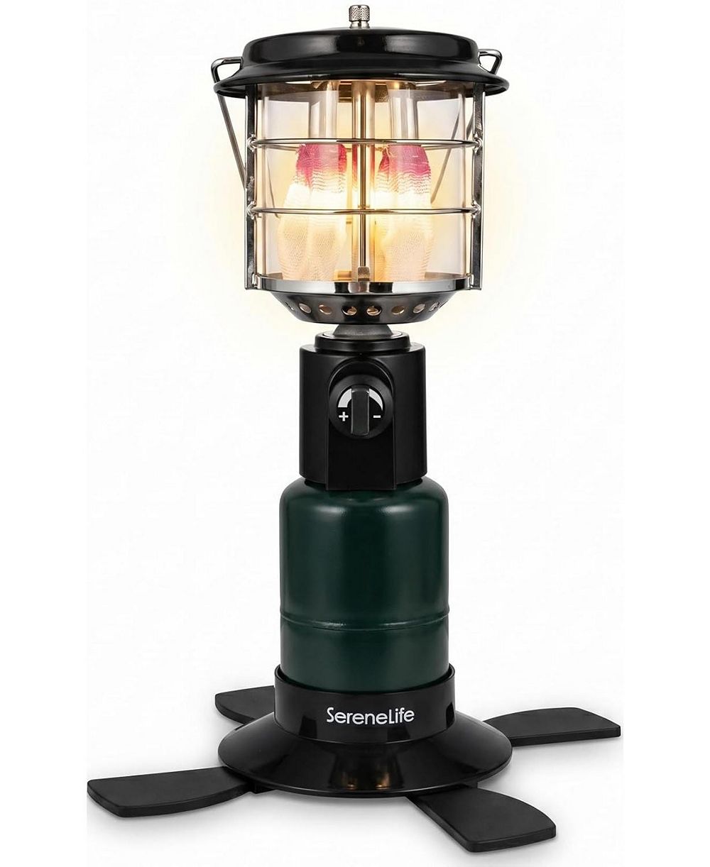 кемпинговый фонарь SereneLife на пропан, 1500 Lumens, с регулируемой яркостью