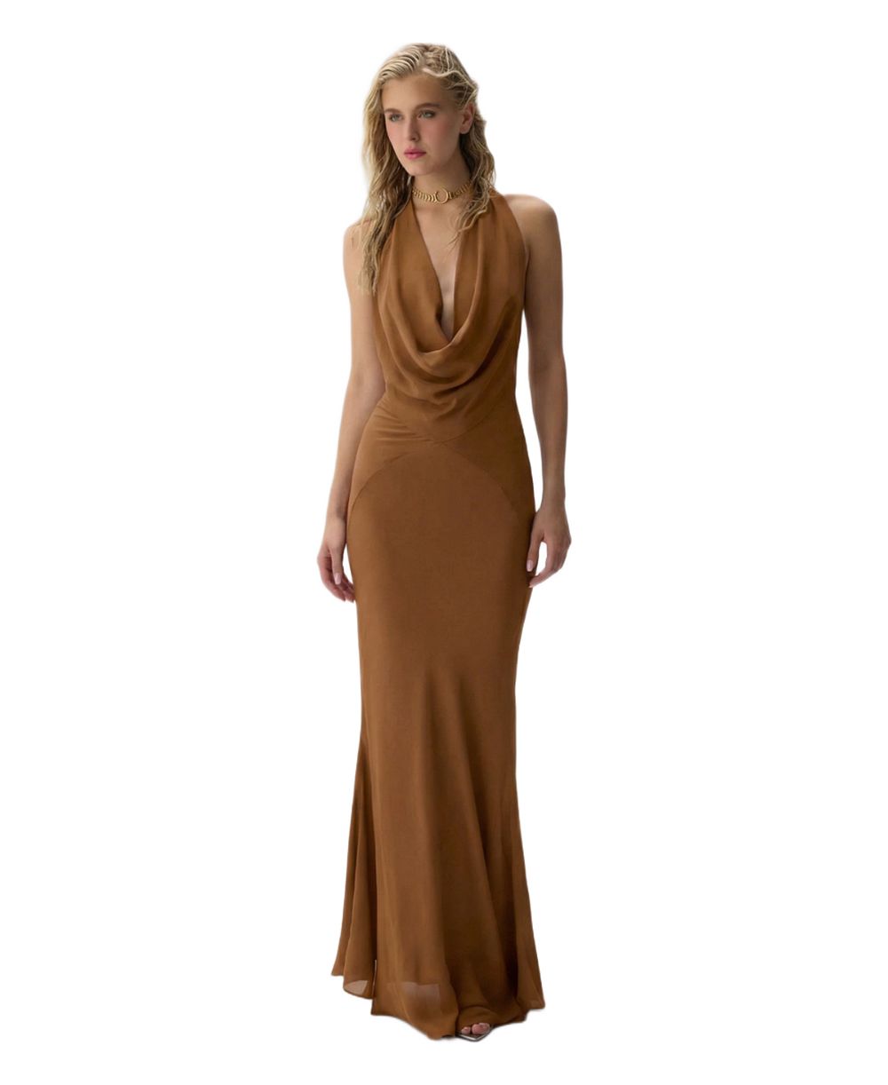 Женское платье Luna B Women's Siren Halter V-Neck Maxi