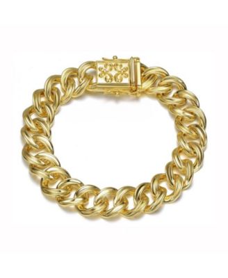 Браслет Rachel Glauber Men's Unique 14K Gold Plated Ornate Curb Link Chain