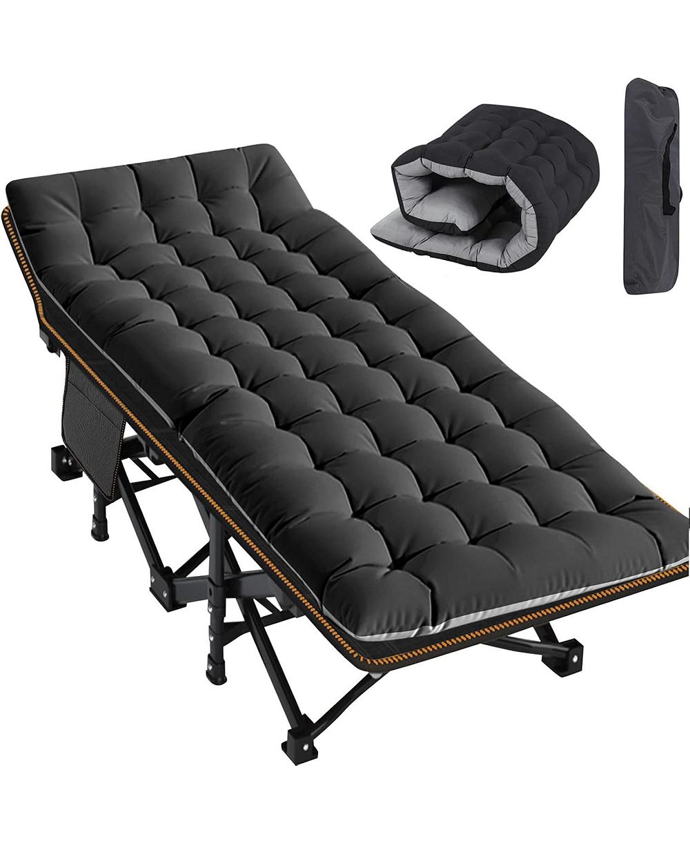 Mooncool XL Folding Camping Cot Camp Bed with Carry Bag for Outdoor Travel, Beach, Hiking