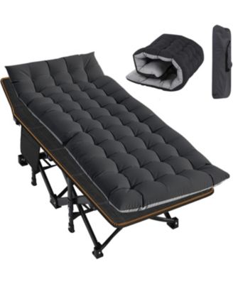 Mooncool Folding Camping Cot Camp Bed with Carry Bag for Outdoor Travel, Beach, Hiking