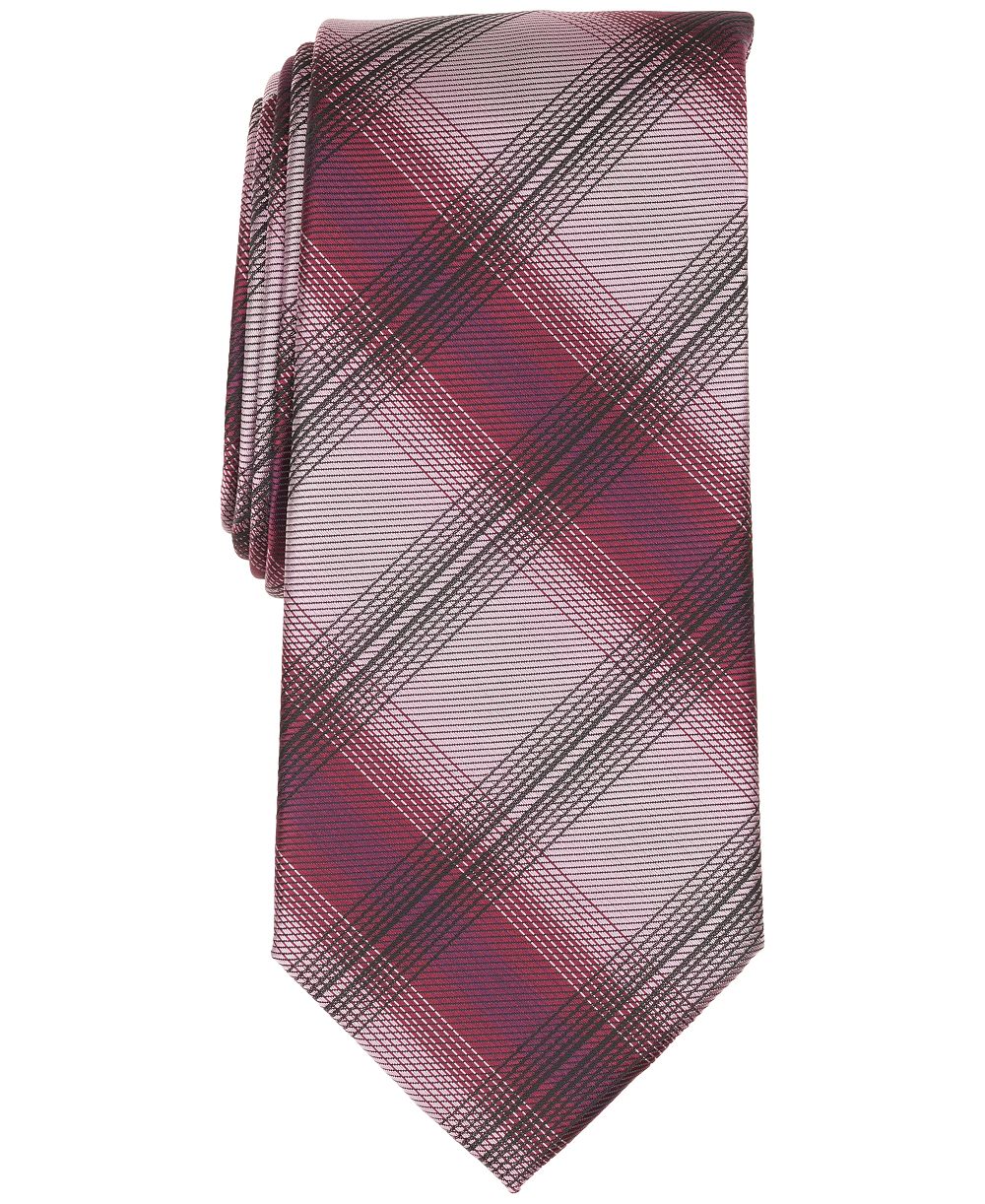 Perry Ellis Portfolio мужской классический галстук в клетку Gerald