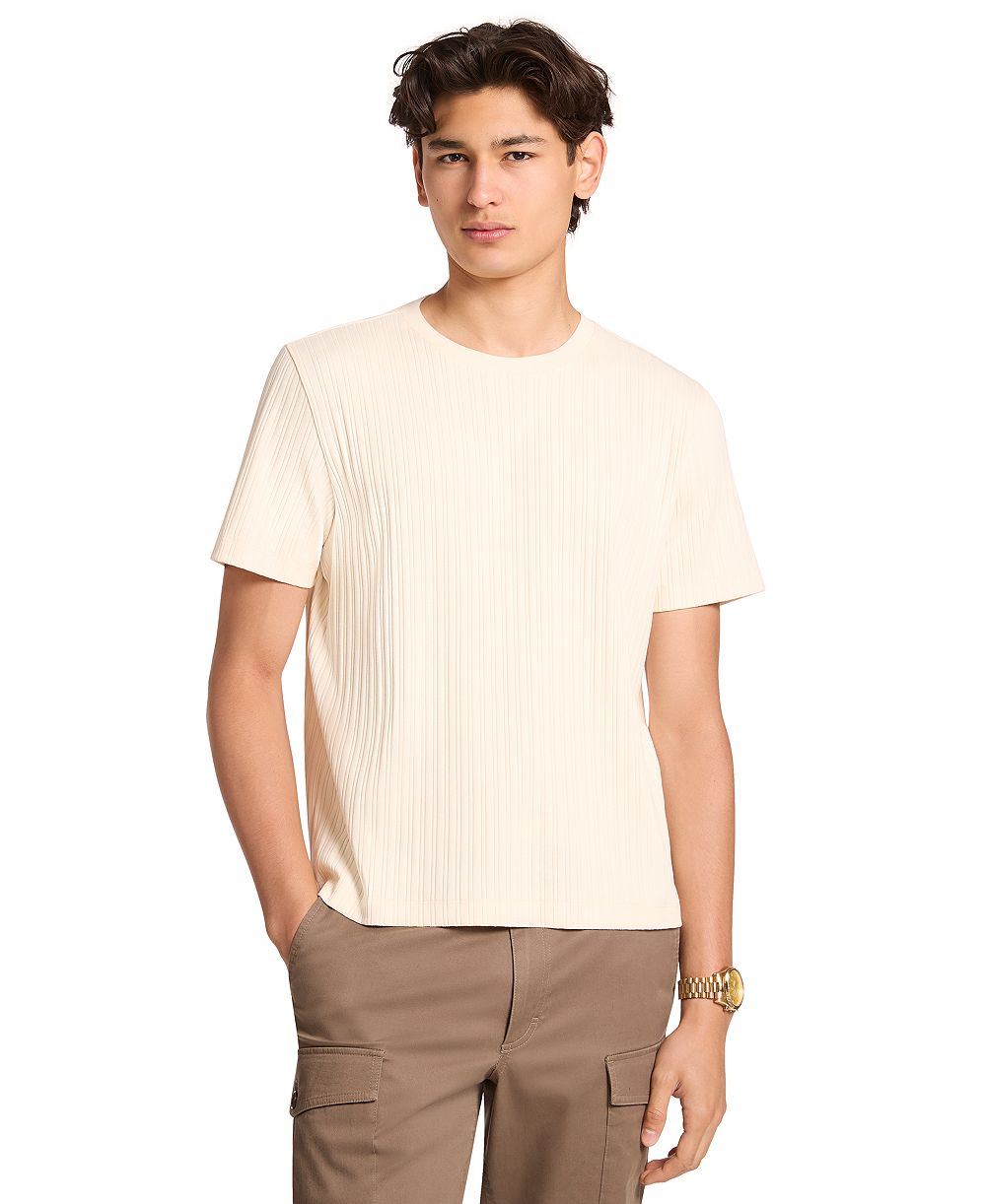 Michael Kors Men's Variegated-Rib Crewneck T-Shirt
