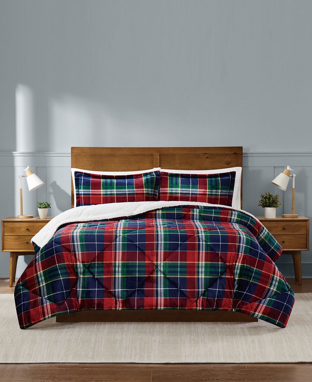 Комплект Truly Soft Cuddle Warmth Ivan Plaid 2-Piece Comforter, Twin/Twin XL