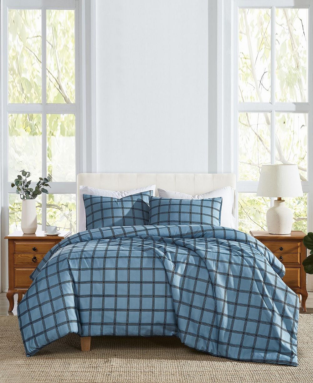 Cannon Luka Grid Plaid 2-Piece Comforter Set, Twin/Twin XL