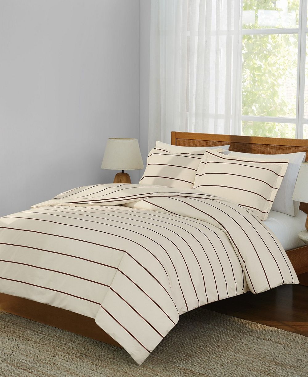 Brooklyn Loom Hayward Stripe комплект из 3 одеял, Full/Queen