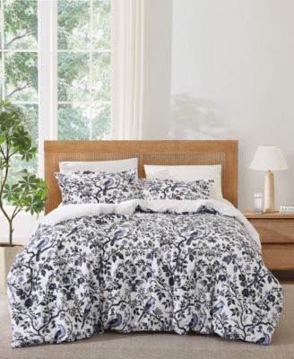 Brooklyn Loom Ava Floral 3-Piece Duvet Cover Set, Full/Queen