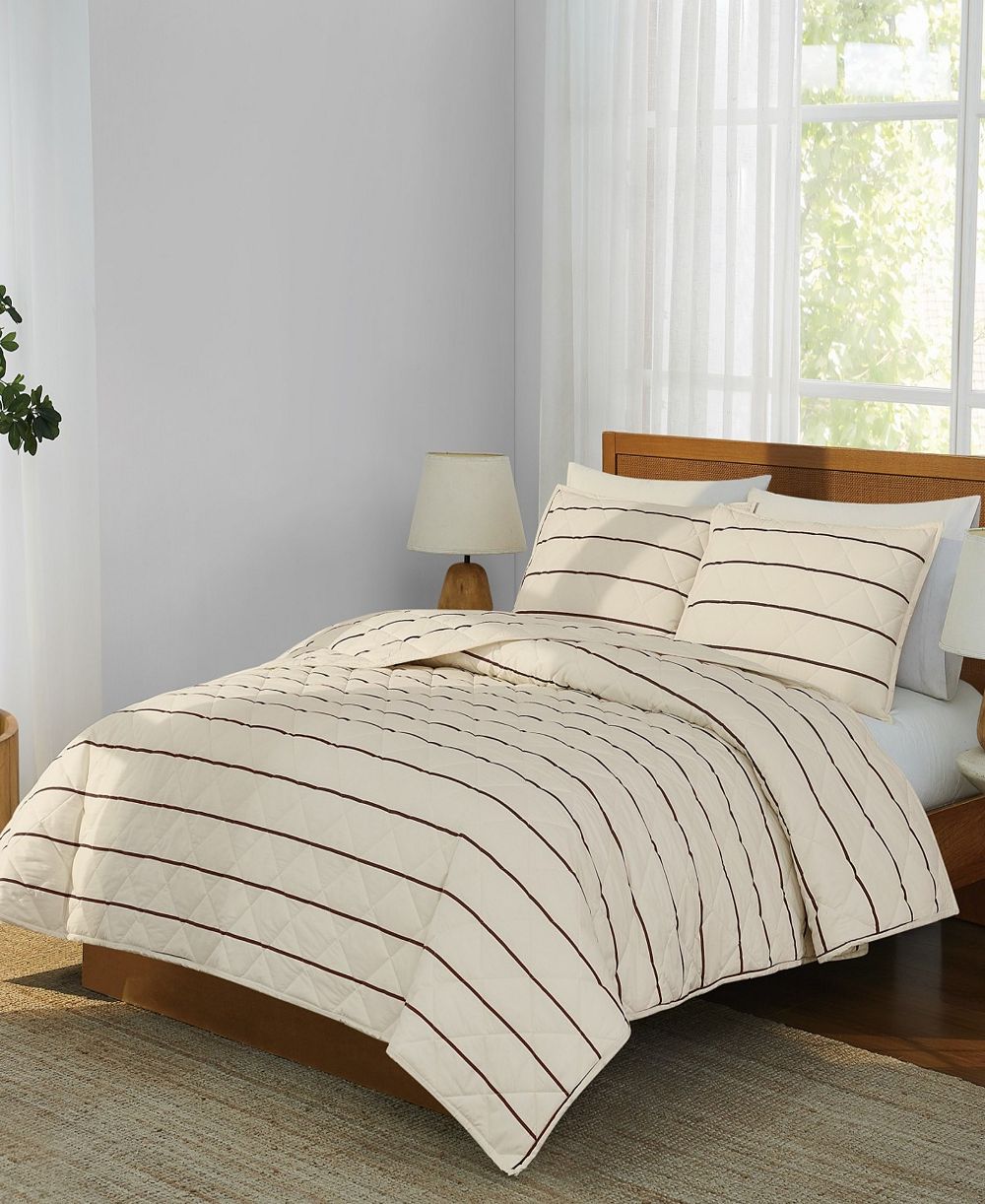 Brooklyn Loom Hayward полосатый комплект из 2 стеганых покрывал, Twin/Twin XL