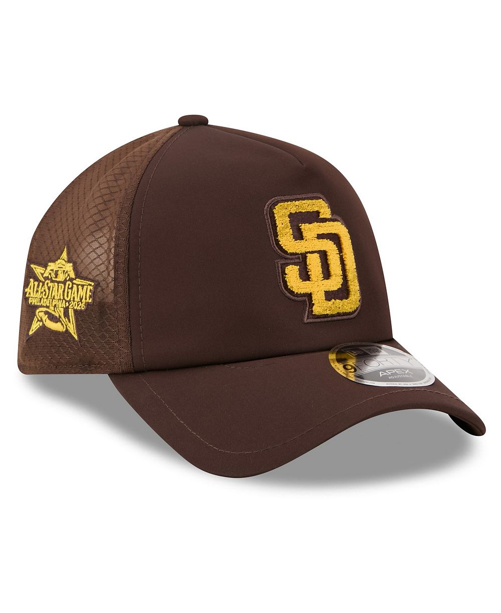 Мужская кепка New Era Brown San Diego Padres 2026 MLB All-Star Game Workout 9FORTY Apex Adjustable