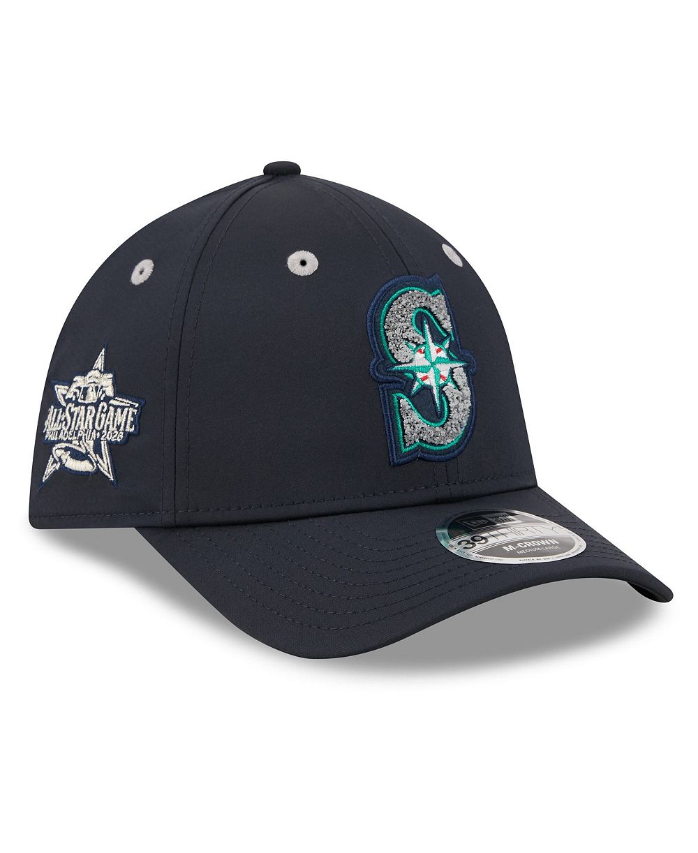 Мужская кепка New Era Navy Seattle Mariners 2026 MLB All-Star Game Workout 39THIRTY M-Crown Flex