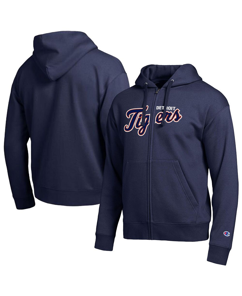 Мужское худи Champion Detroit Tigers Navy All-Star Wordmark Full-Zip