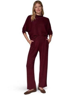 Donna Karan Weekend женские широкие брюки с высокой талией из рибановой ткани
