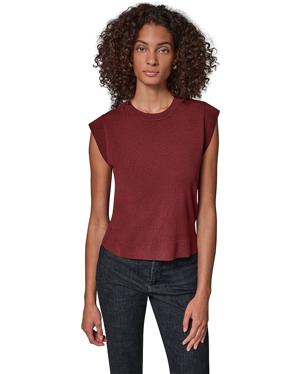Donna Karan Weekend Women's Extended Shoulder Sleeveless Crewneck Sweater