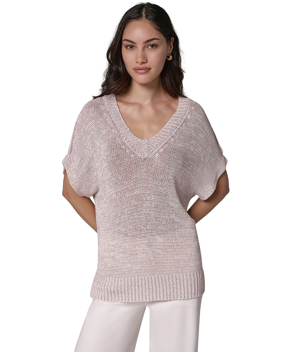Женский свитер Donna Karan Weekend Short Sleeve Relaxed Fit Lurex