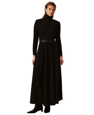 Calvin Klein Petite длинный свитер-платье А-силуэта с длинным рукавом и воротником-стойкой