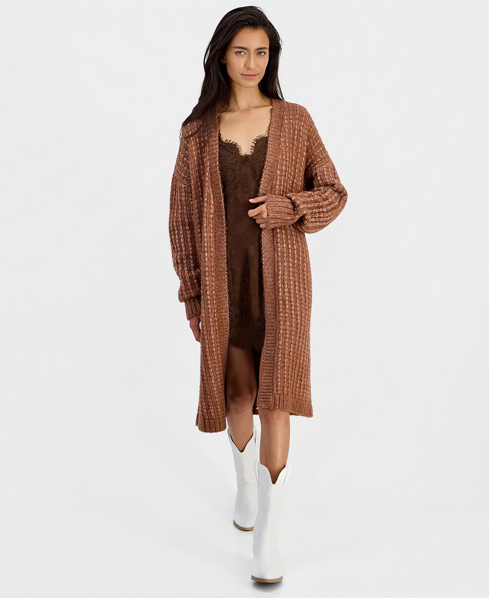 And Now This Women's Duster Open-Front Ribbed-Knit Cardigan, Macy's Exclusive