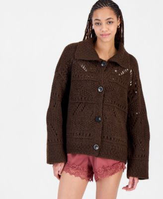 And Now This Women's Pointelle Button-Front Cardigan, Macy's Exclusive