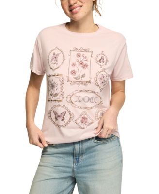 Lucky Brand Women's Floral Frames Boyfriend T-Shirt