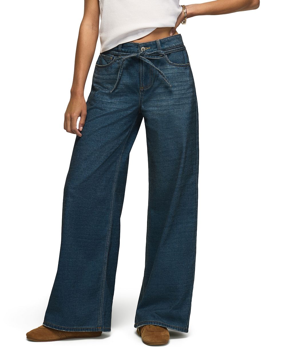Lucky Brand Женские джинсы Liquid Denim Luxe с высокой талией и широкими штанинами, средний оттенок
