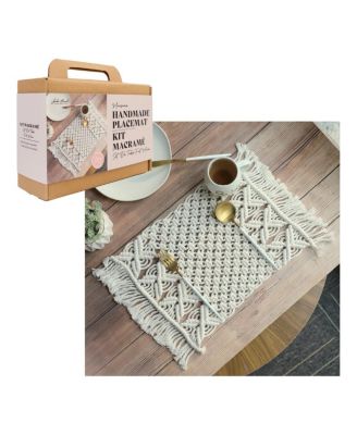 John Bead Macrame Handmade Placemat DIY Kit for Beginners