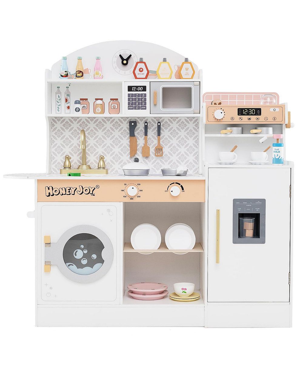 Детский набор для игры на кухне Mecale из дерева с кофеваркой и аксессуарами