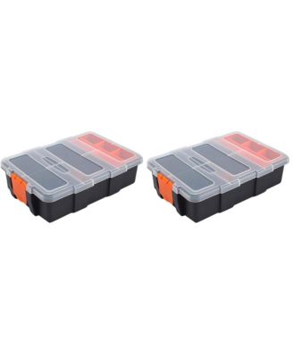 XDOVET Small Parts Organizer Removable Dividers 10-Compartment Storage Box