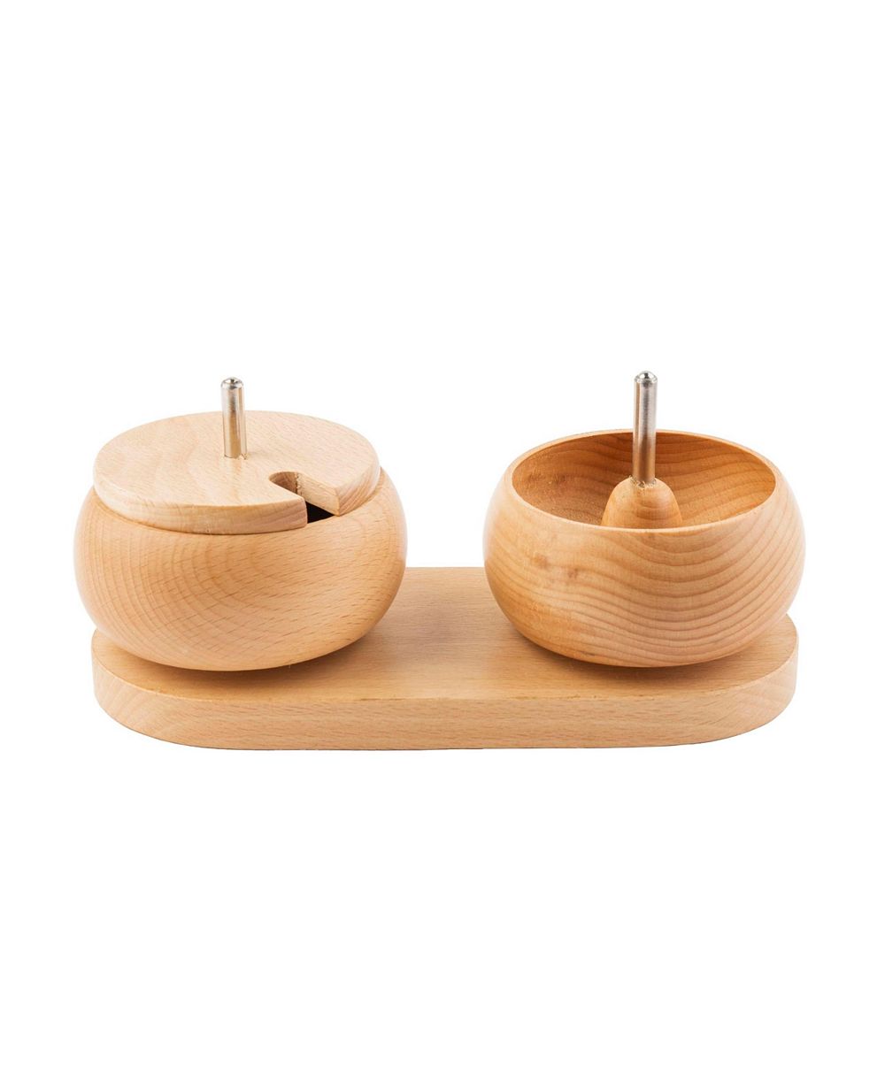John Bead Wooden Dual Bead Spinner with 2 Beading Needles, Manual String Bead Loader, Spinning Tool for DIY Craft Jewelry Making