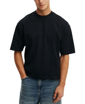 COTTON ON Men's Textured Cropped Boxy-Fit T-Shirt